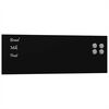vidaXL Pizarra magn&eacute;tica de pared vidrio templado negro 60x20 cm