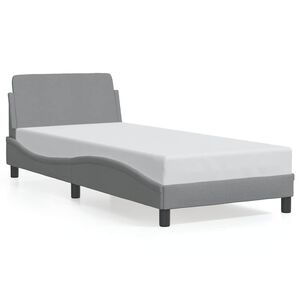 vidaXL Estructura de cama Dover tela gris claro 80x200 cm
