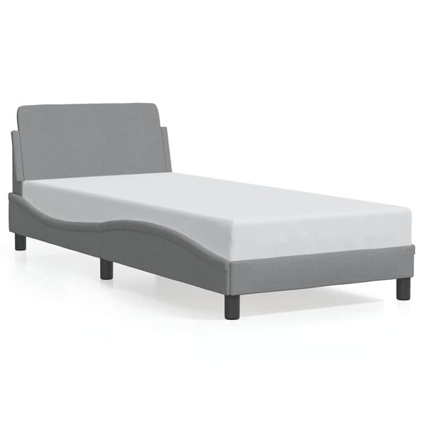 vidaXL Estructura de cama Dover tela gris claro 80x200 cm