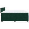 vidaXL Cama box spring con colch&oacute;n terciopelo verde oscuro 200x200 cm