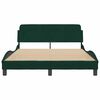 vidaXL Estructura de cama Dover terciopelo verde oscuro 140x200 cm