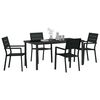 vidaXL Conjunto de Comedor de Jard&iacute;n 5 pcs Negro