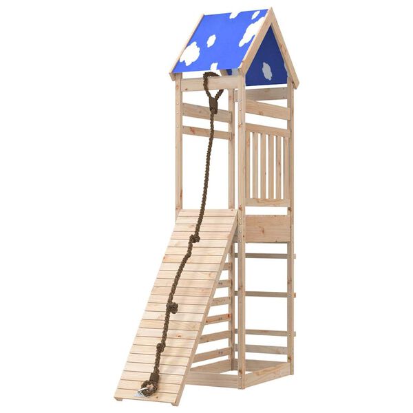 vidaXL Parque infantil de exterior de madera maciza de pino