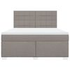 vidaXL Cama box spring con colch&oacute;n tela gris taupe 180x200 cm