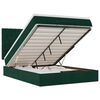 vidaXL Estructura de cama otomana con colchones verde oscuro 140x200cm