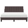 vidaXL Cama con colch&oacute;n Hanko tela marr&oacute;n oscuro 140x190 cm