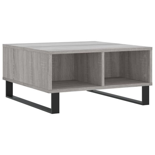 vidaXL Mesa de centro madera de ingenier&iacute;a gris Sonoma 60x60x30 cm