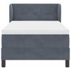 vidaXL Cama tipo Box Spring Gris oscuro 100 x 200 cm Terciopelo