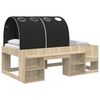 vidaXL Cama con t&uacute;nel 3 uds. Roble Sonoma y Negro Madera de ingenier&iacute;a