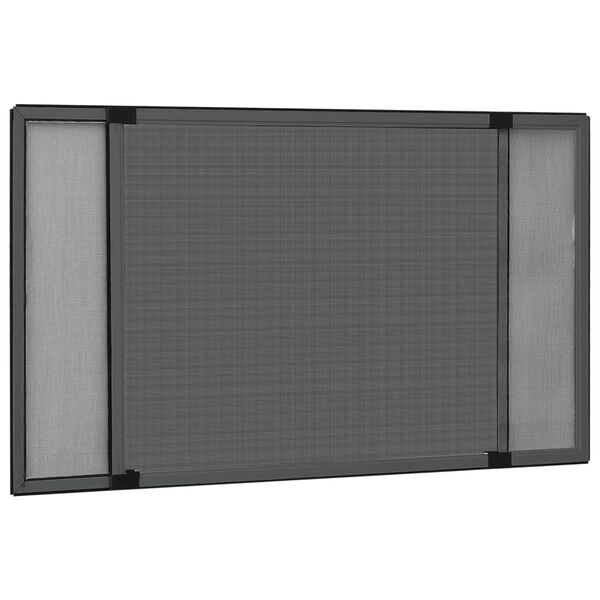 vidaXL Mosquitera extensible de ventanas gris antracita (100-193)x75cm