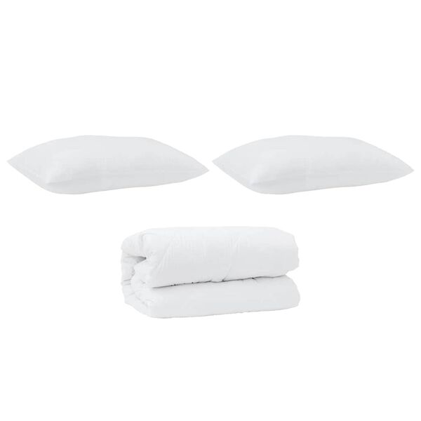 vidaXL Edredón con almohada 3 pcs Microfibra