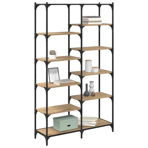 vidaXL Estante de libros Roble artisan 100 x 32 x 170 cm