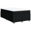 vidaXL Cama box spring con colch&oacute;n tela negro 120x190 cm