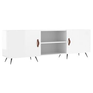 vidaXL Mueble de TV madera de ingenier&iacute;a blanco brillante 150x30x50 cm