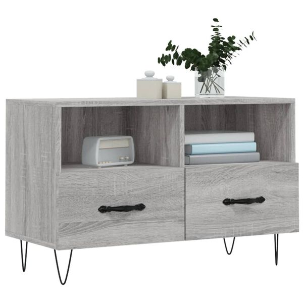 vidaXL Mueble de TV madera de ingenier&iacute;a gris Sonoma 80x36x50 cm