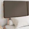vidaXL Estructura de Cama con Cabecera Tapizada Taup&eacute; 140 x 190 cm