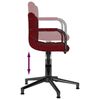 vidaXL Sillas de comedor giratorias 4 unidades terciopelo rojo tinto