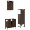 vidaXL Set de muebles ba&ntilde;o 3 pzas madera contrachapada roble marr&oacute;n