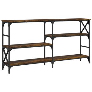 vidaXL Mesa consola madera de ingenier&iacute;a roble ahumado 150x29x76,5 cm