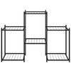 vidaXL Soporte para flores de hierro negro 83x25x60 cm
