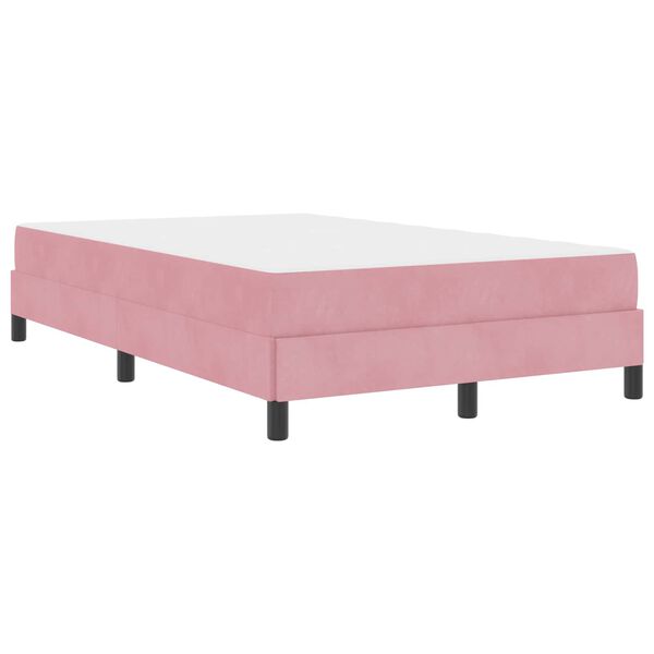 vidaXL Cama tipo Box Spring con colch&oacute;n Rosa 120 x 190 cm tela