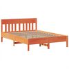 vidaXL Cama sin colch&oacute;n madera maciza pino marr&oacute;n cera 150x200 cm