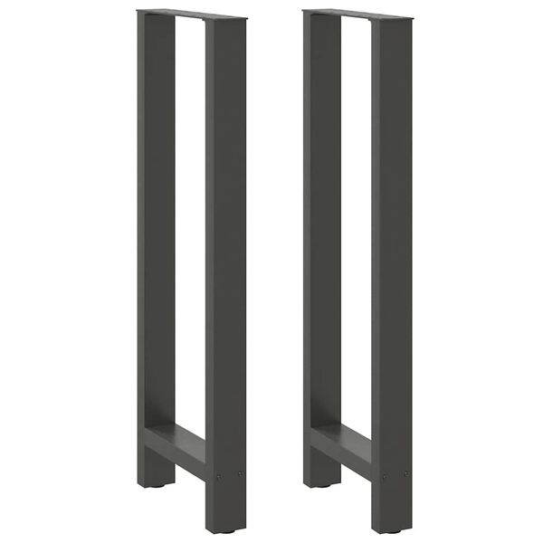 vidaXL Patas para mesa de bar antracita (2 unidades, 50 x 110-111 cm, acero)