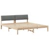 vidaXL Estructura de cama Negro y gris oscuro 180 x 200 cm