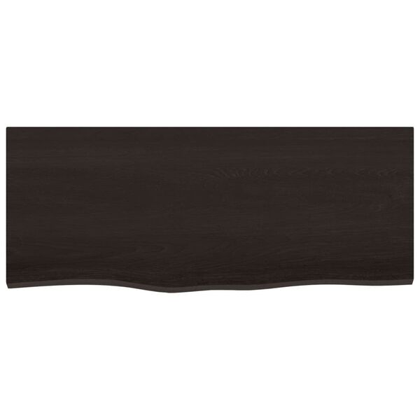 vidaXL Estante de pared madera roble tratada marr&oacute;n oscuro 100x40x2 cm