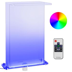 vidaXL Fuente de piscina con LED RGB acr&iacute;lico 51 cm