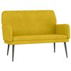 vidaXL Banco de terciopelo amarillo 108x79x79 cm