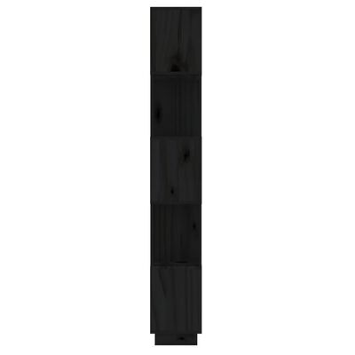 vidaXL Estantería/divisor de espacios madera pino negro 51x25x163,5 cm