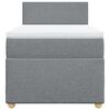 vidaXL Cama box spring con colch&oacute;n tela gris claro 90x200 cm