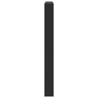 vidaXL Mueble zapatero con espejo 5 niveles negro 63x17x169,5 cm