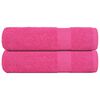 vidaXL Toallas de ba&ntilde;o FROGN 2 uds rosa 100x150 cm 360 g/m&sup2;