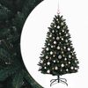 vidaXL &Aacute;rbol de Navidad artificial verde oscuro con bolas 150 cm
