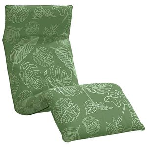 vidaXL Tumbona plegable con estampado de hojas, 175 x 54 x 8,5 cm, tejido Oxford