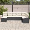 vidaXL Conjunto de sofá de jardín 8 pcs Negro 55 x 62 x 69 cm
