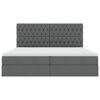 vidaXL Cama con almacenamiento y colch&oacute;n Gris oscuro 200 x 200 cm