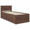 vidaXL Sof&aacute; cama Roble Marr&oacute;n y Negro 90 x 200 cm Madera de ingenier&iacute;a