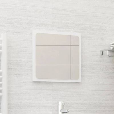 vidaXL Espejo de baño madera contrachapada blanco 40x1,5x37 cm