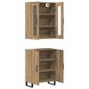 vidaXL Aparador alto 2 pcs Roble artisan Madera de ingenier&iacute;a