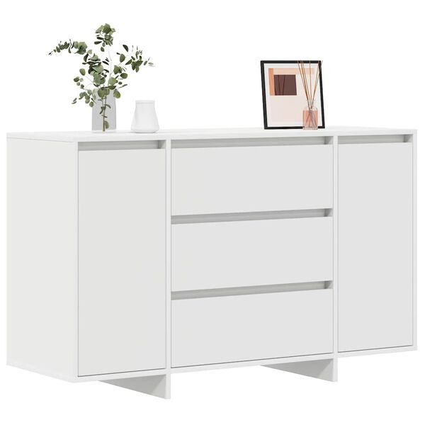 vidaXL Vitrina con cajón Blanco 120 x 41 x 75 cm Madera contrachapada