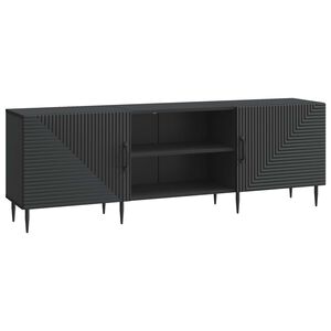 vidaXL Mueble de TV Negro 150 x 31 x 50 cm Madera de Ingenier&iacute;a