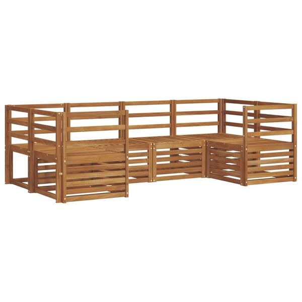 vidaXL Juegos de sof&aacute;s 6 pcs Natural Madera de Acacia S&oacute;lida