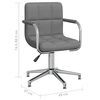 vidaXL Silla de comedor giratoria tela gris claro