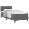 vidaXL Cama tipo Box Spring con colch&oacute;n Gris oscuro 90 x 190 cm tela