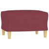 vidaXL Sill&oacute;n con taburete tela rojo tinto 60 cm