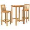 vidaXL Conjunto de Bar al Aire Libre 3 uds. Sin tratar