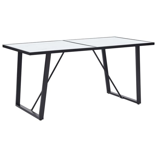 vidaXL Juego de comedor 5 piezas cuero sint&eacute;tico negro